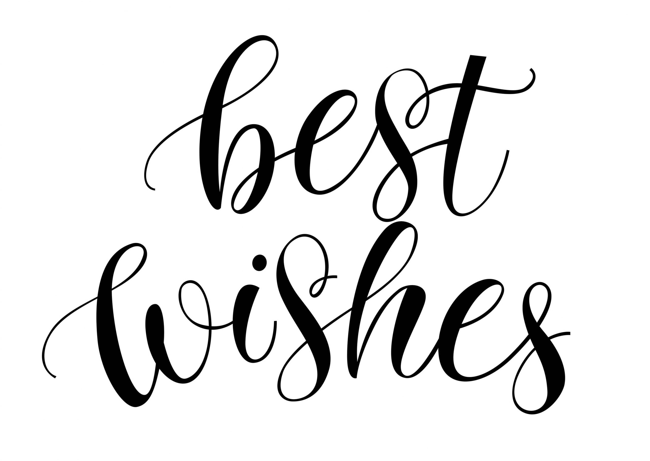 Best Wishes Calligraphic Lettering